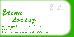 edina lorisz business card